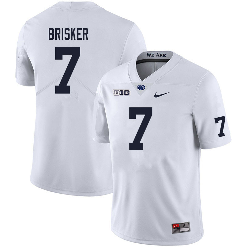 Men #7 Jaquan Brisker Penn State Nittany Lions College Football Jerseys Sale-White